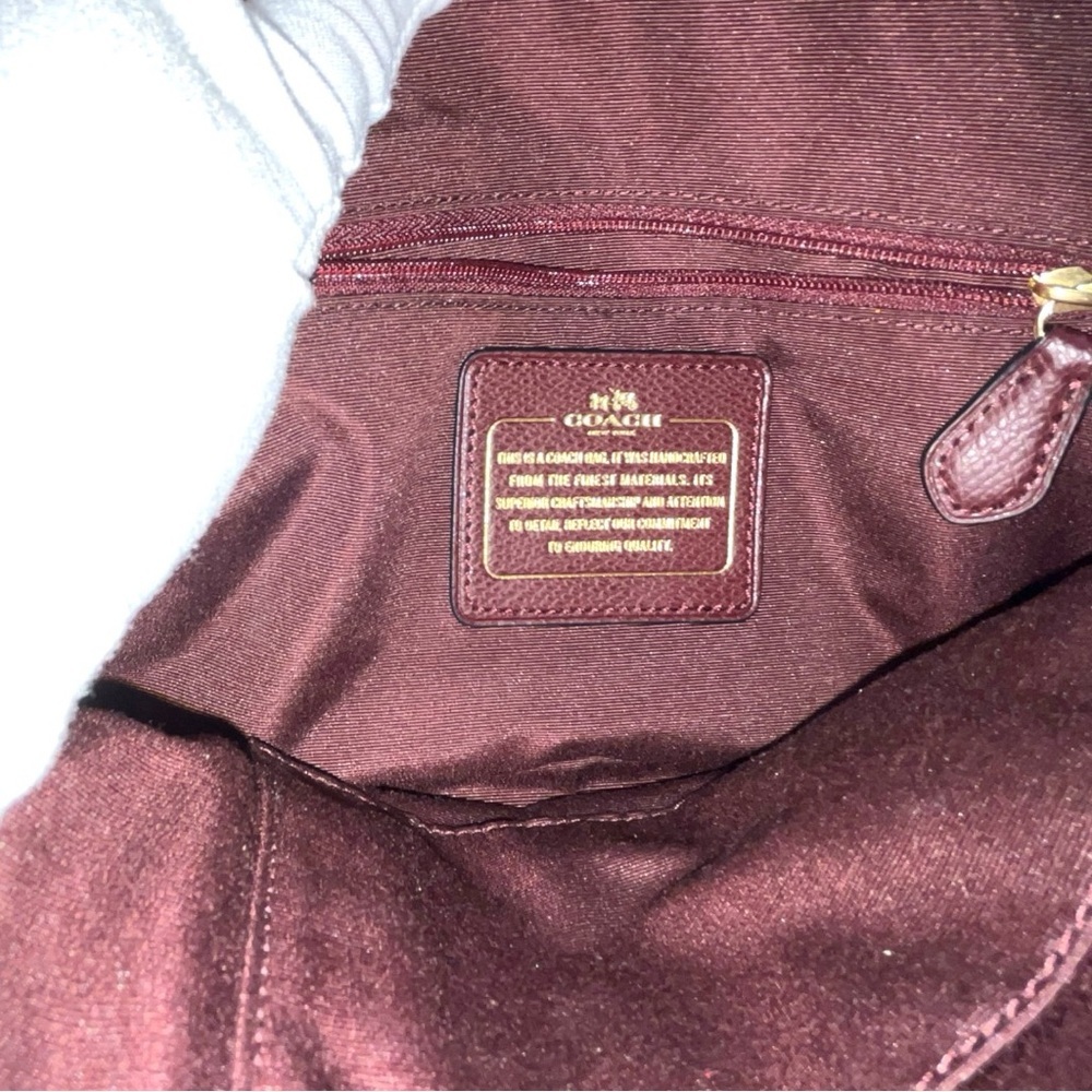 Coach NWOT Mini Leather Purse. Includes COA Card Burgandy- Starts in Live Show - Picture 6 of 7